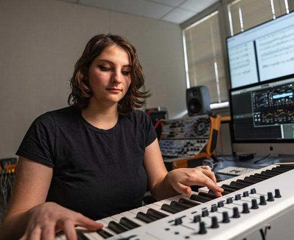 Music composition major Mary Denney
